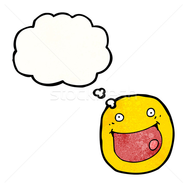 счастливое лицо Cartoon лице знак ретро шаре Сток-фото © lineartestpilot