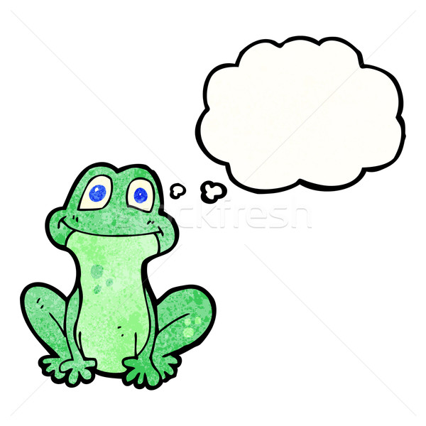 cartoon frog with thought bubble Stock photo © lineartestpilot