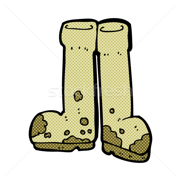 comic cartoon muddy boots Stock photo © lineartestpilot