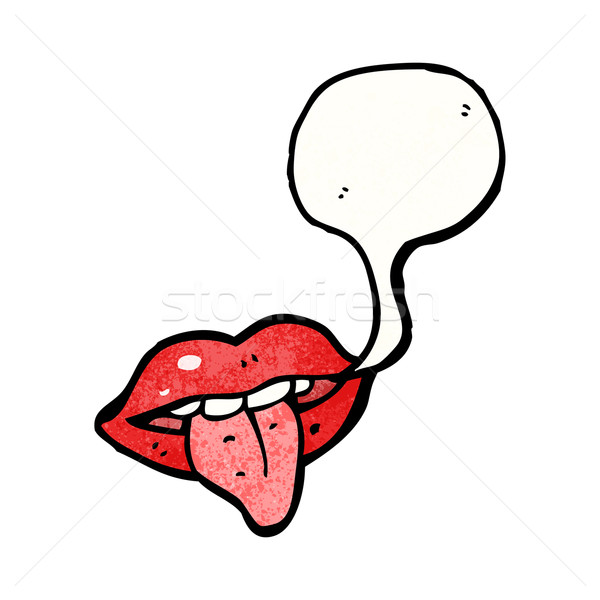 sticking out tongue cartoon Stock photo © lineartestpilot