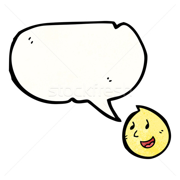 говорить счастливое лицо символ Cartoon ретро текстуры Сток-фото © lineartestpilot