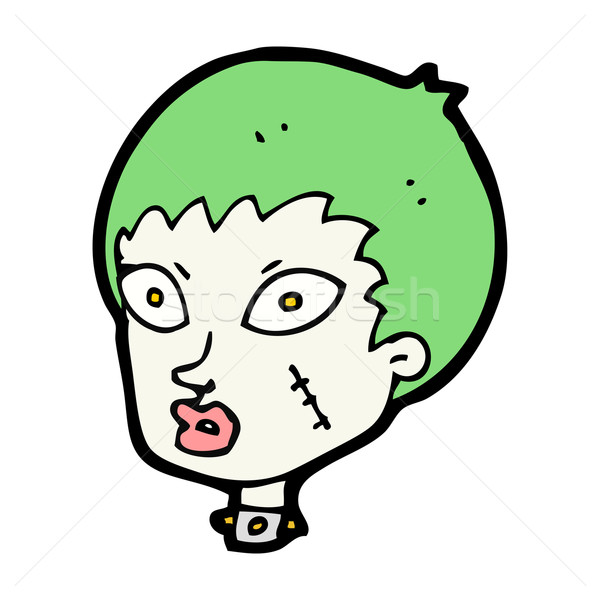 Cartoon женщины зомби голову стороны дизайна Сток-фото © lineartestpilot