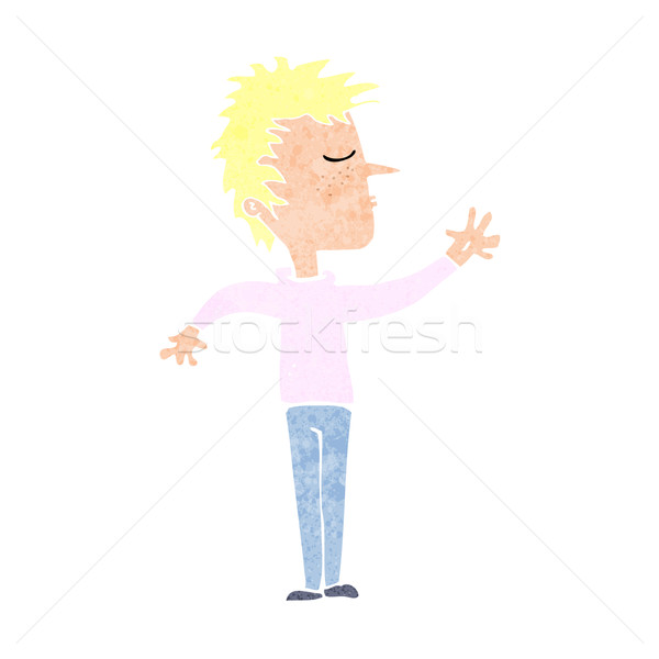 cartoon dismissive man Stock photo © lineartestpilot