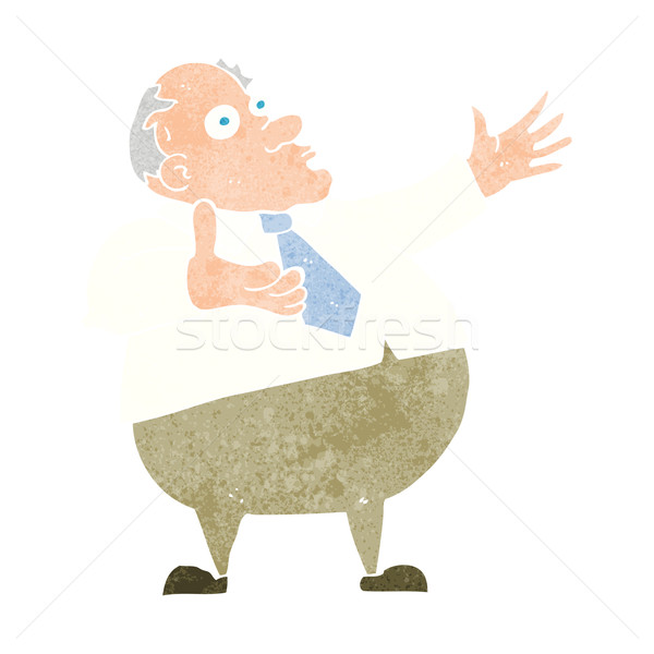 cartoon exasperated middle aged man Stock photo © lineartestpilot