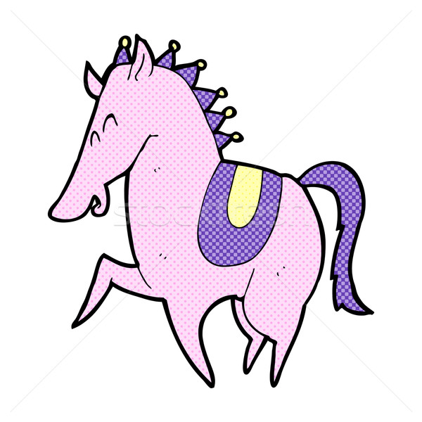 comic cartoon prancing horse Stock photo © lineartestpilot