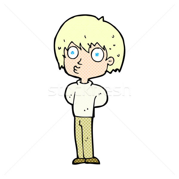 comic cartoon impressed boy Stock photo © lineartestpilot