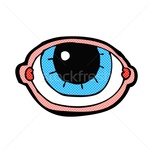 Komische cartoon staren oog retro Stockfoto © lineartestpilot