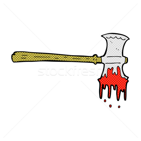 comic cartoon bloody axe Stock photo © lineartestpilot