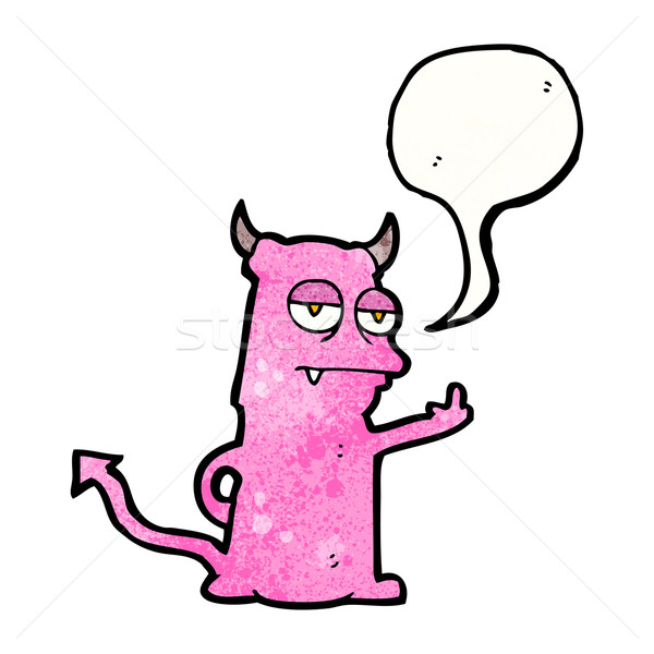 cartoon rude little devil Stock photo © lineartestpilot