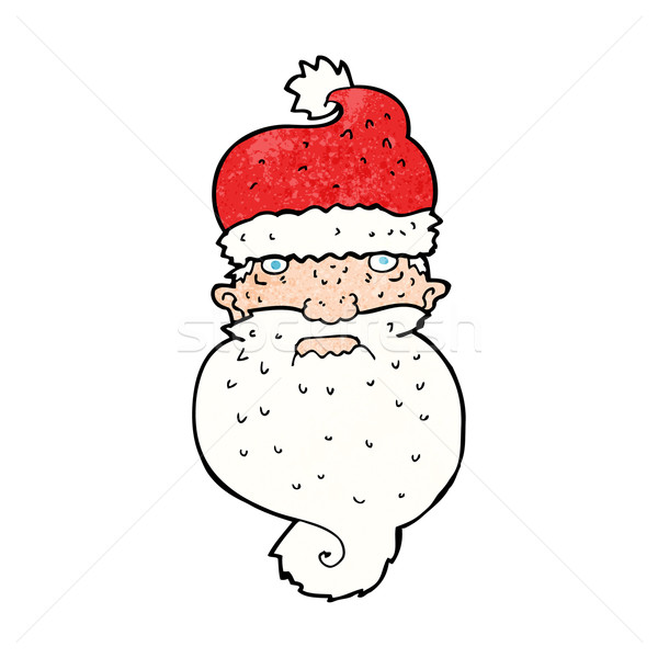 cartoon grim santa face Stock photo © lineartestpilot