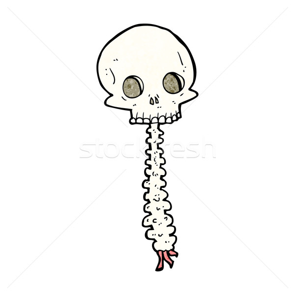 Desen animat sira spinarii craniu mână proiect Imagine de stoc © lineartestpilot