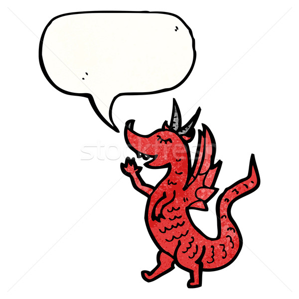 cartoon little red dragon Stock photo © lineartestpilot