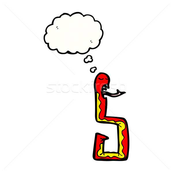 Desen animat şarpe retro gândire desen idee Imagine de stoc © lineartestpilot