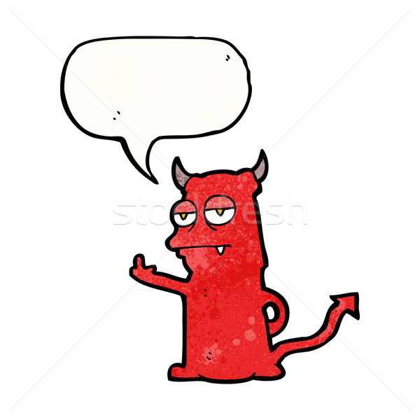 cartoon rude little devil Stock photo © lineartestpilot