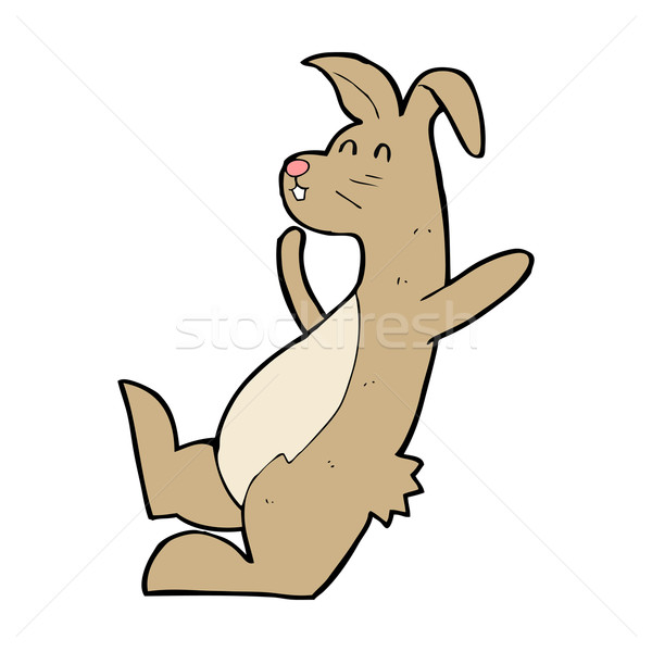 Cartoon заяц стороны дизайна волос кролик Сток-фото © lineartestpilot