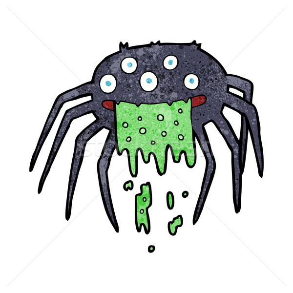 cartoon gross halloween spider Stock photo © lineartestpilot