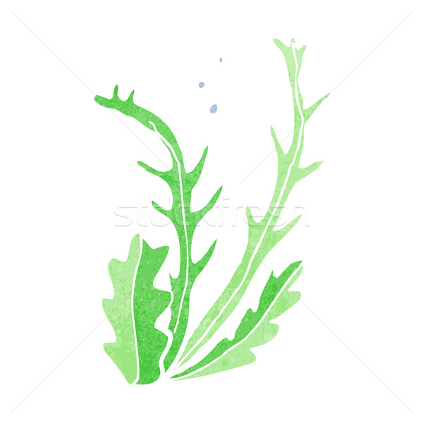 Desen animat alga mână proiect artă retro Imagine de stoc © lineartestpilot