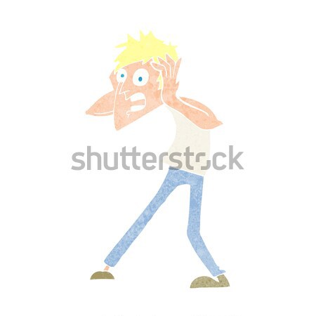 Stock photo: cartoon man panicking