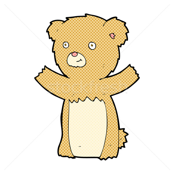 Komische cartoon teddybeer retro stijl Stockfoto © lineartestpilot