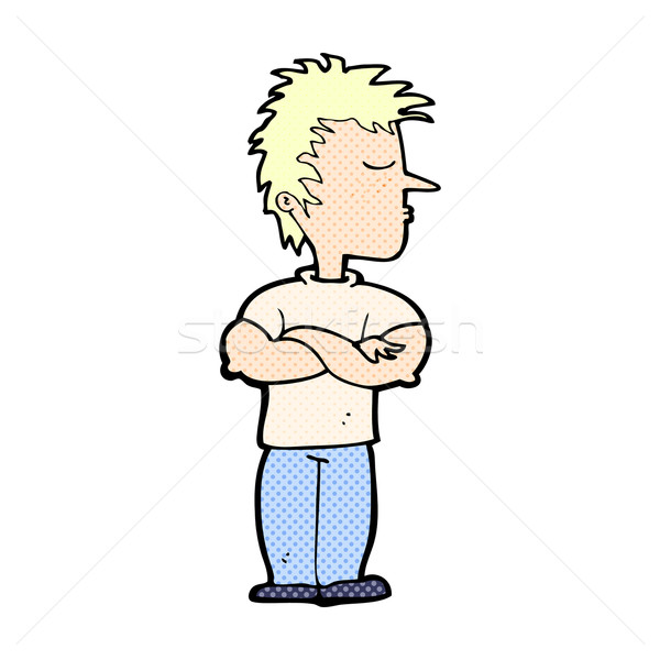 comic cartoon man refusing to listen Stock photo © lineartestpilot