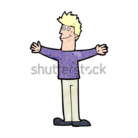 comic cartoon man panicking Stock photo © lineartestpilot