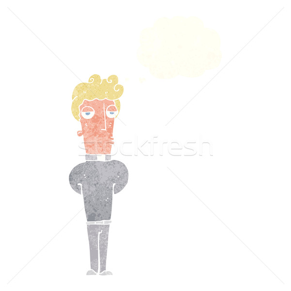 Karikatur Priester Gedankenblase Hand Mann Design Stock foto © lineartestpilot