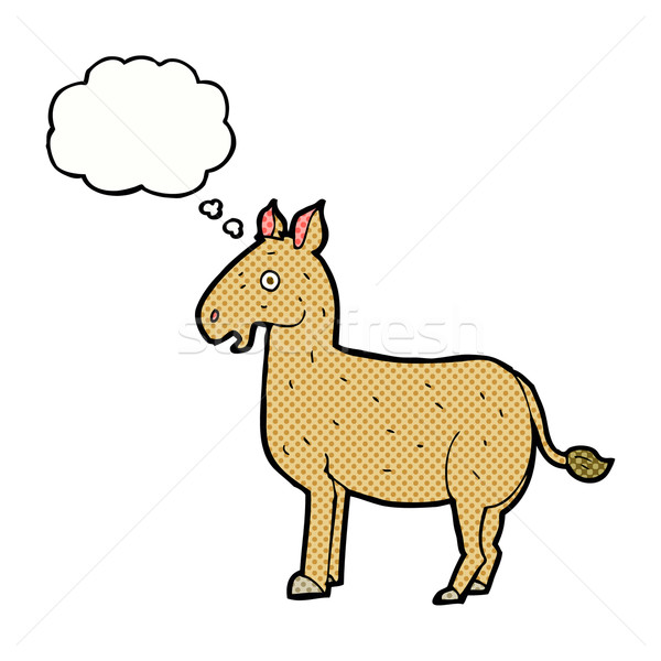 cartoon mule with thought bubble Stock photo © lineartestpilot