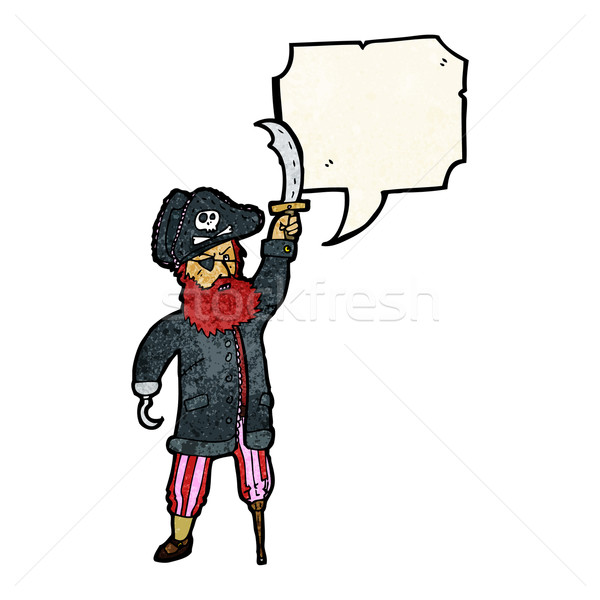 pirate captain cartoon Stock photo © lineartestpilot