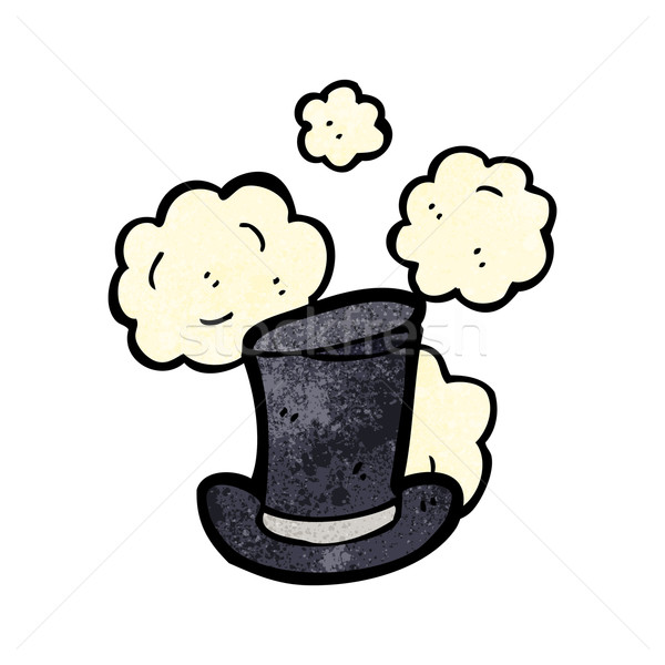 Poussiéreux vieux haut chapeau cartoon rétro Photo stock © lineartestpilot