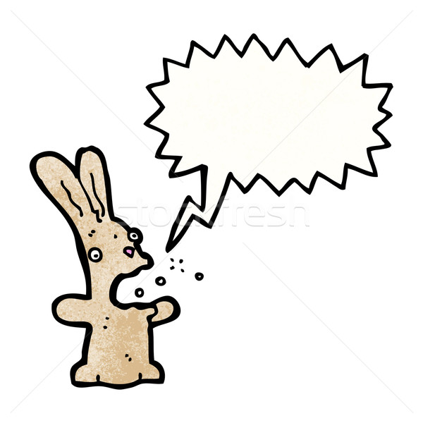 burping rabbit cartoon Stock photo © lineartestpilot