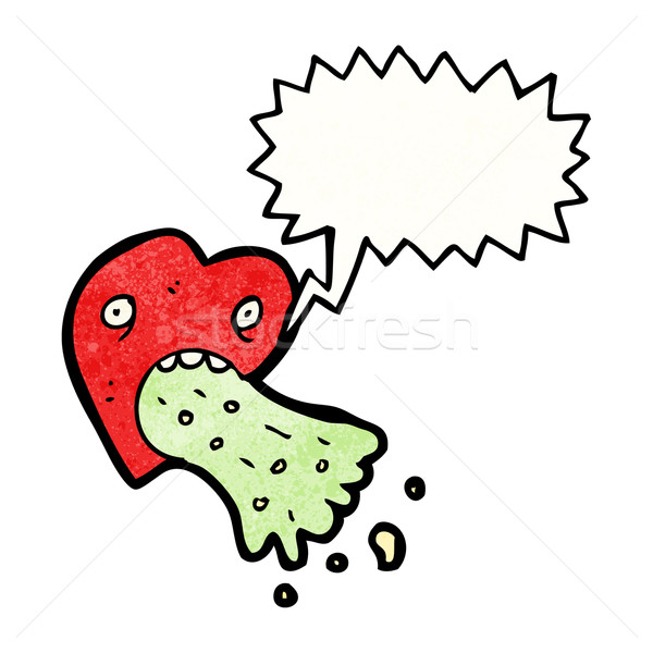 Amor enfermos corazón Cartoon retro dibujo Foto stock © lineartestpilot