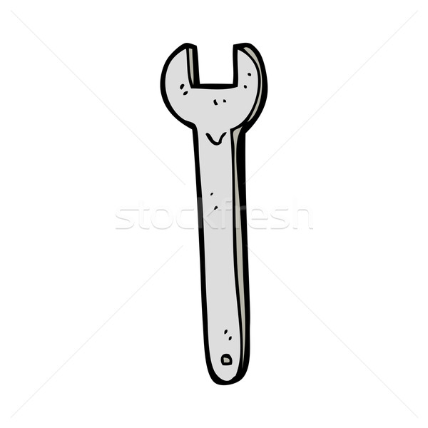 Cartoon гаечный ключ стороны дизайна Crazy ключа Сток-фото © lineartestpilot