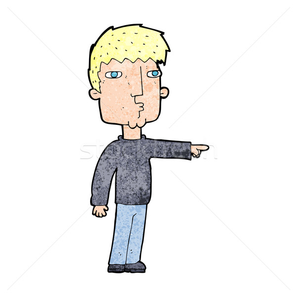 Desen animat îndreptat om mână proiect semna Imagine de stoc © lineartestpilot