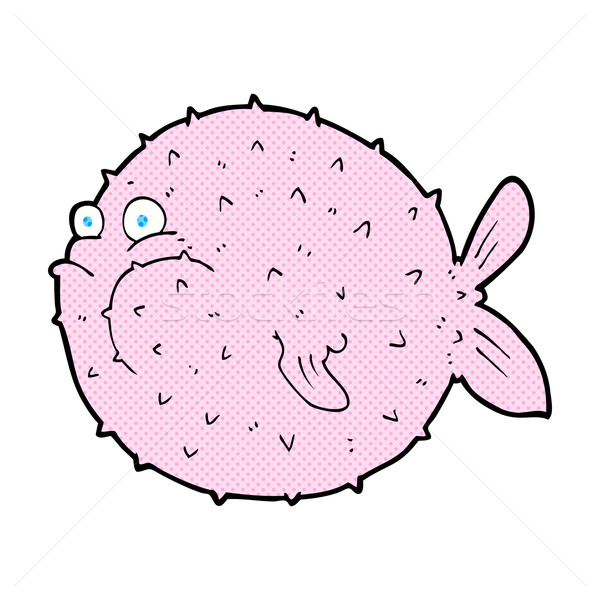comic cartoon puffer fish Stock photo © lineartestpilot