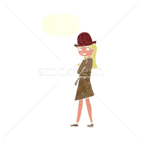 Cartoon Homme espion bulle femme main [[stock_photo]] © lineartestpilot