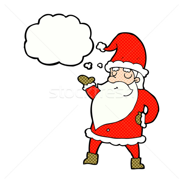 cartoon santa claus with thought bubble Stock photo © lineartestpilot