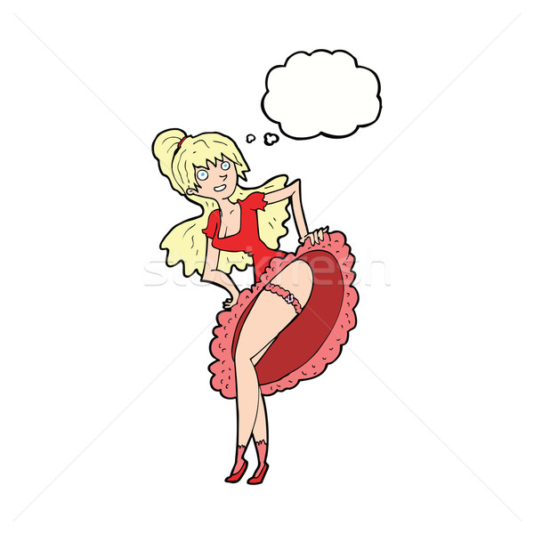 cartoon flamenco dancer with thought bubble Stock photo © lineartestpilot