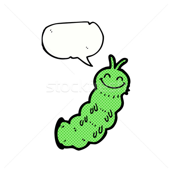 cartoon caterpillar with speech bubble Stock photo © lineartestpilot