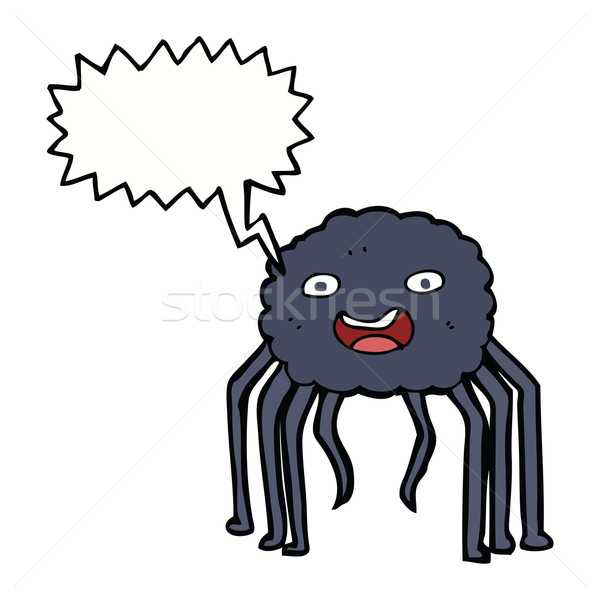 Desenho animado aranha balão de fala mão projeto arte Foto stock © lineartestpilot