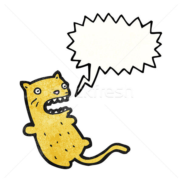 çılgın karikatür kedi doku el mutlu Stok fotoğraf © lineartestpilot