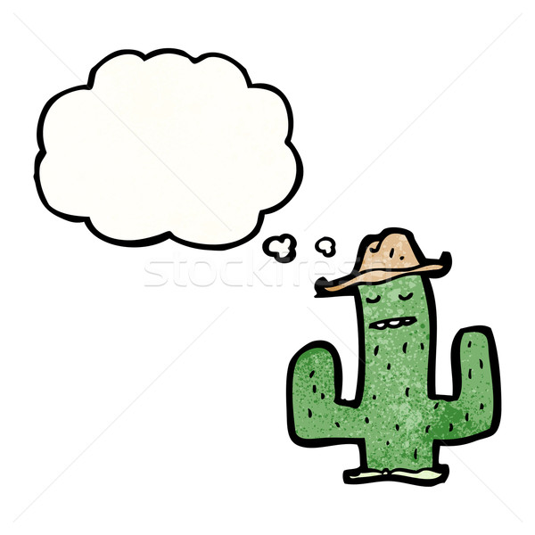 Foto d'archivio: Cartoon · cactus · texture · mano · felice · deserto
