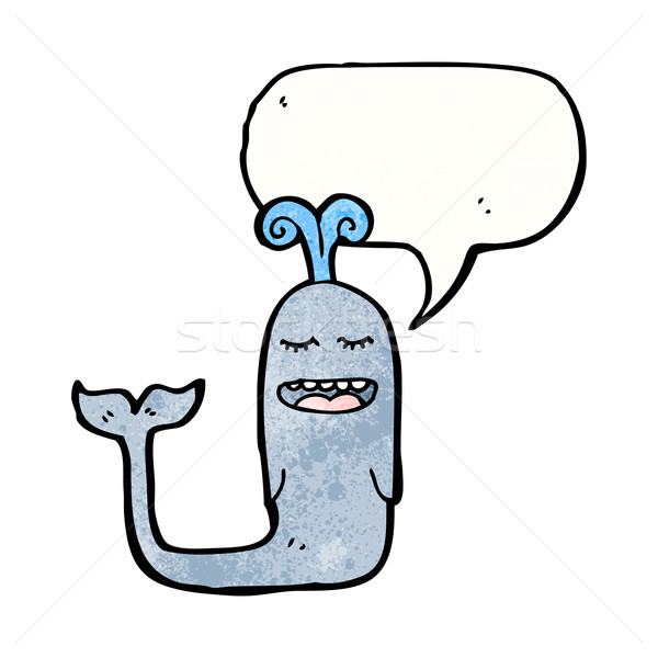 cartoon whale with speech bubble Stock photo © lineartestpilot