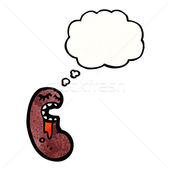 Desen animat rinichi bule gandire vorbesc retro gândire Imagine de stoc © lineartestpilot