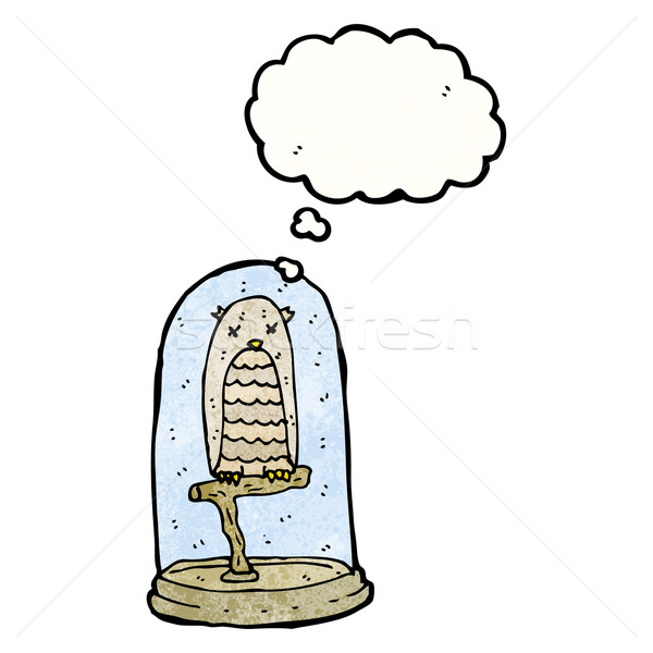 cartoon stuffed owl in jar Stock photo © lineartestpilot