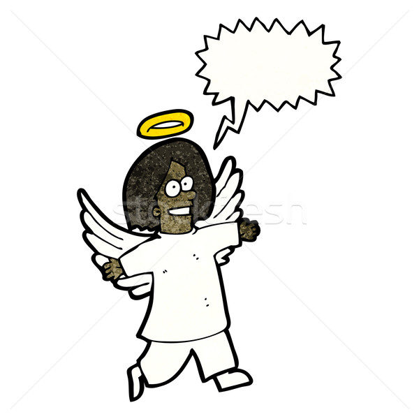 ストックフォト: 漫画 · 天使 · 吹き出し · 芸術 · レトロな · 天国