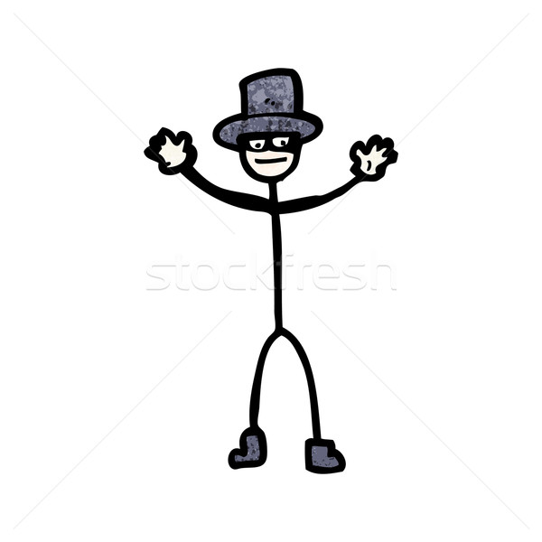 Stock photo: cartoon stick man
