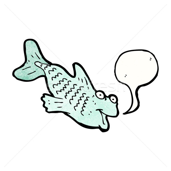 Rajz beszél hal retro textúra izolált Stock fotó © lineartestpilot