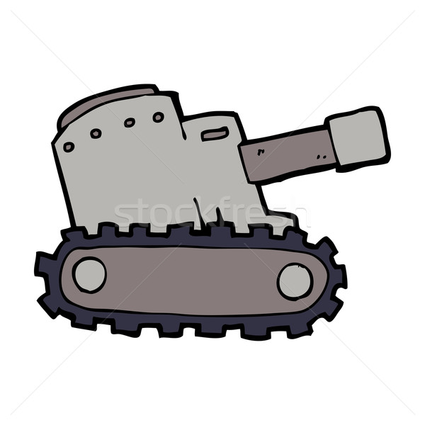 Leger tank cartoon ontwerp kunst retro Stockfoto © lineartestpilot