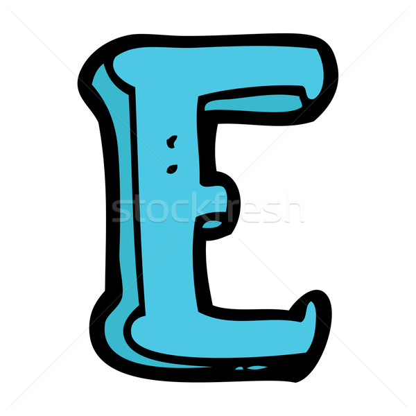 cartoon letter E Stock photo © lineartestpilot