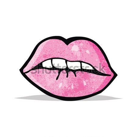 cartoon sexy lips symbol Stock photo © lineartestpilot